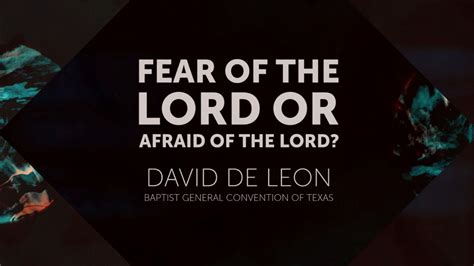 Fear of the Lord or Afraid of the Lord? - Faithlife Sermons