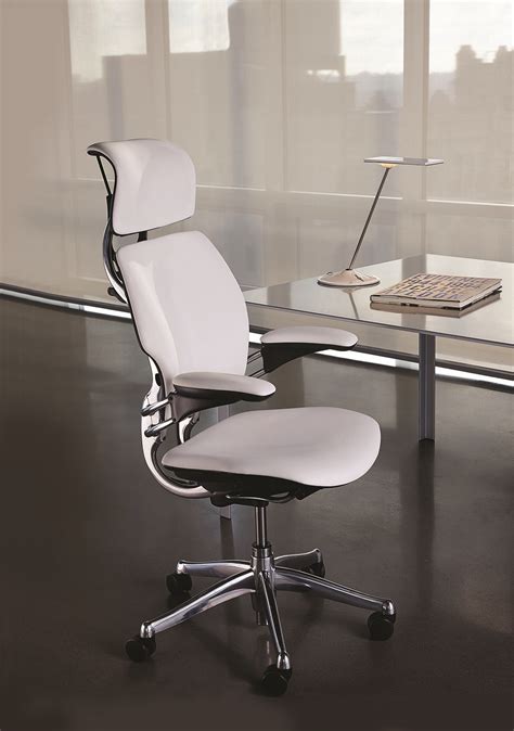 White Leather Modern Task Chair for your home office or workspace: The ...