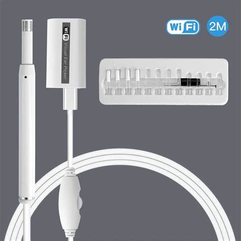 5.5mm 1.3MP Wireless WiFi Medical Endoscope Ear Otoscope Camera ...