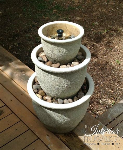 DIY Three Tier Plant Pot Water Fountain | Diy water fountain, Water ...