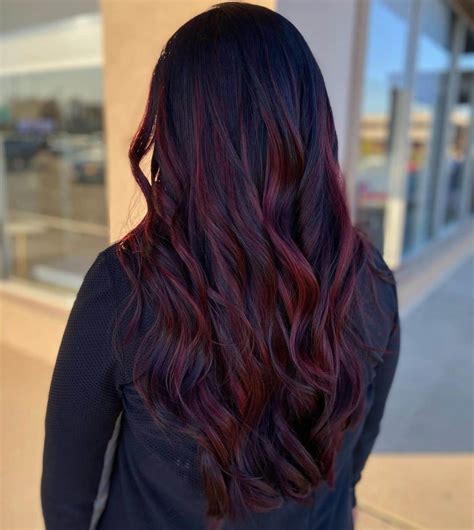 36 Top Photos Black Hair With Burgundy Streaks / 53 Exclusive Burgundy Hair Color Ideas For ...