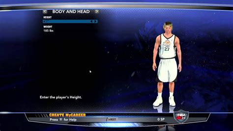 NBA 2K14 Character Creation - YouTube