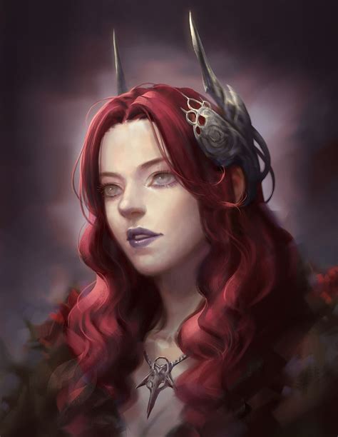 ArtStation - Vampire Girl, Zephyr Zheng Fantasy Warrior, Fantasy Girl, Dark Fantasy, Pink Hair ...