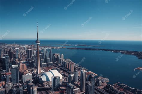 Premium Photo | Toronto skyline aerial view, Canada