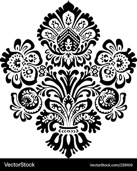 Ornate flower ornament Royalty Free Vector Image