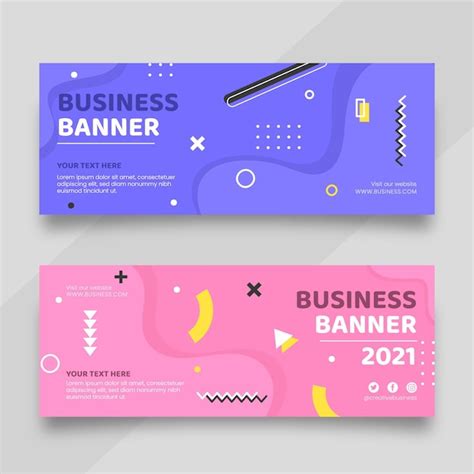 Free Vector | Flat banners design template