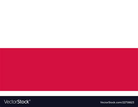 Flag of poland with official colors Royalty Free Vector