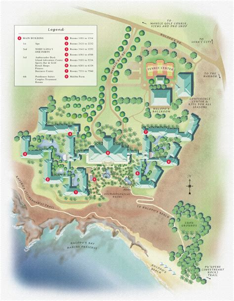 Lanai Resort Map | Four Seasons Resort Lanai