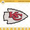 Kansas City Chiefs Logo Embroidery Files, NFL Football Team Machine Embroidery Designs