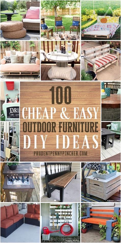 100 Cheap and Easy Outdoor DIY Furniture Ideas - Prudent Penny Pincher