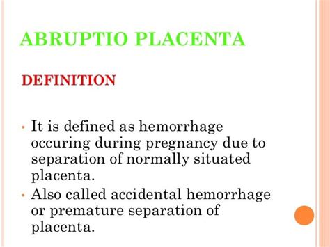 Antepartum haemorrhage