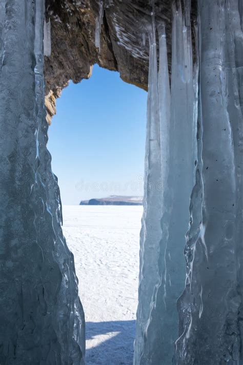 Ice cave on Lake Baikal stock image. Image of baikal - 135061049