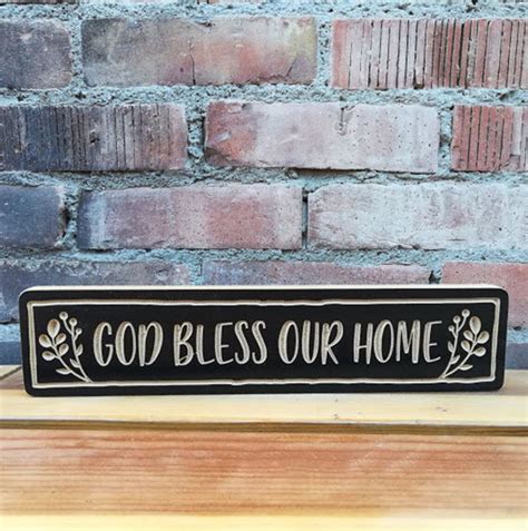 13x 3 God Bless Our Home Sign Housewarming Gift | Etsy