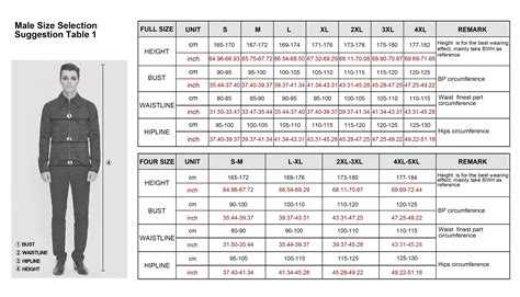 Tableau des tailles pour hommes – DevilFashion Official