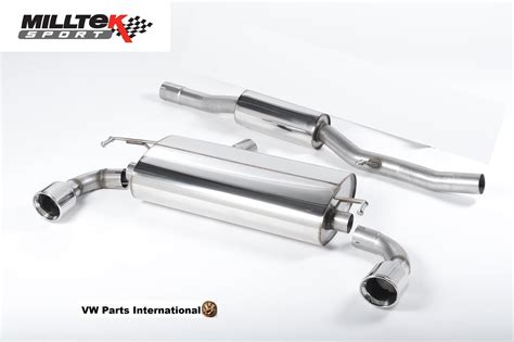 VW Golf MK4 R32 Milltek Sport Resonated Cat Back Exhaust System 100mm ...