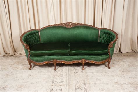 Vintage Green Velvet Couch | Randal Events Red Velvet Sofa, Red Sofa, Green Velvet, Vintage ...