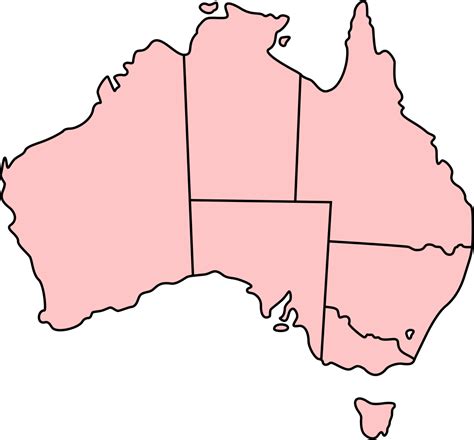 Download Australia Simplified Map Outline | Wallpapers.com