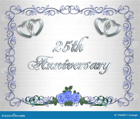 25th Wedding Anniversary Invitation Stock Photo | CartoonDealer.com ...