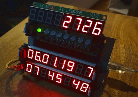 Intuitive Arduino clock has seven alarms and three LED displays ...