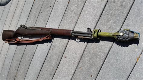 1940 Springfield M1 Garand with I.B.M. M7 Grenade Launcher and M1A2 Rifle Grenade [OC ...