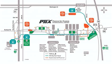 Parking Phoenix Sky Harbor International Airport code PHX Arizona