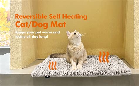 Self Heating Cat Pad Self Warming Cat Bed 27.5" x 18.5" Thermal Cat Mat ...