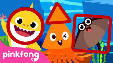 Learn Shapes with Squid🦑 & Baby Shark 🔵🔺 ️ |+Compilation | Pinkfong Shape Songs for Children ...