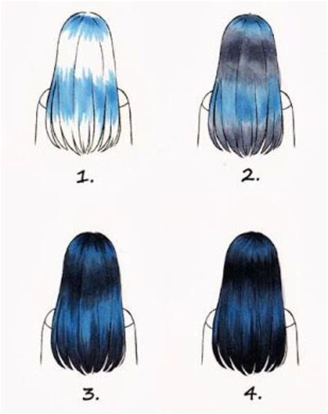 How to blend hair colours. step-by-step. | Kỹ thuật màu nước, Nghệ thuật kỹ thuật số, Màu nước