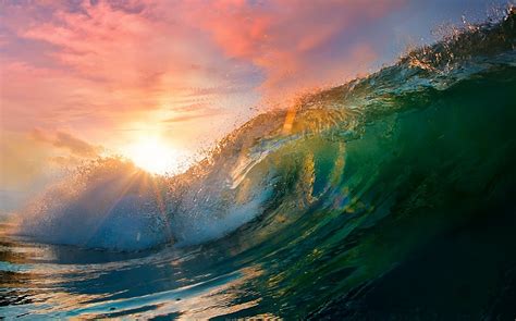 Landscape, Nature, Waves, Sunset, Water, Clouds, Sun Rays, Colorful, Sea wallpaper | nature and ...