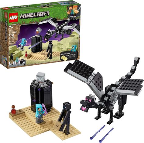 Amazon.com: LEGO Minecraft The End Battle 21151 Ender Dragon Building ...