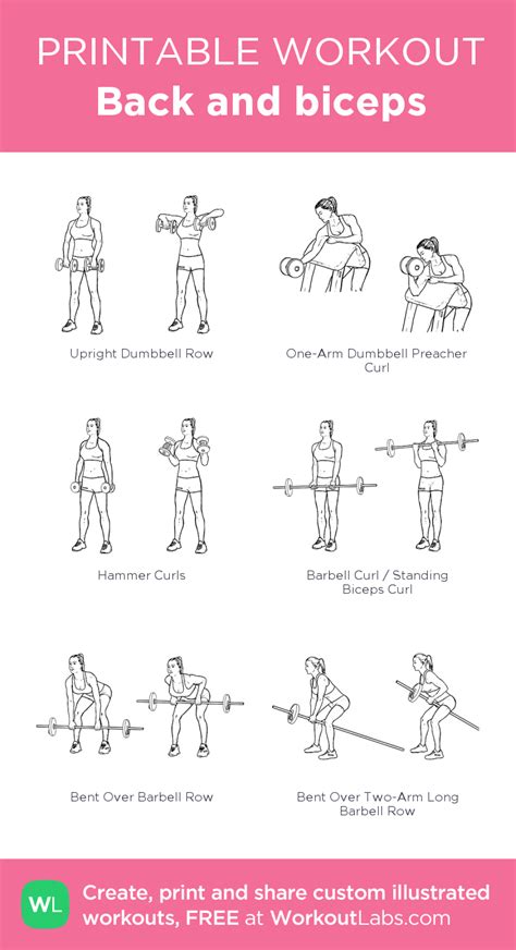 Back and biceps | Back and bicep workout, Back and biceps, Barbell workout