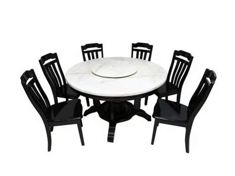 Wooden 6 Seater Round Dining Table Sets, Rs 104181 /piece, Mobel India Private Limited | ID ...