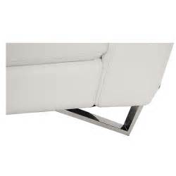 Sparta White Leather Sofa w/Left Chaise | El Dorado Furniture