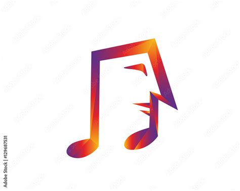 Modern Music Logo - Colorful Quaver Symbol Stock Vector | Adobe Stock