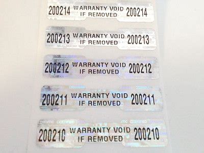 Warranty Labels & Stickers Printed to Order | Label Market