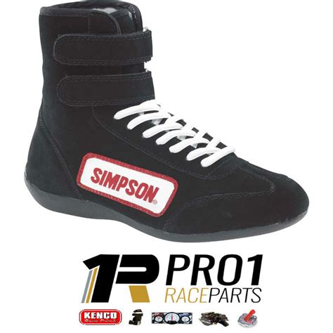 Simpson SFi Race Boots High Back BLACK - Pro1 Race Parts | Speedway ...