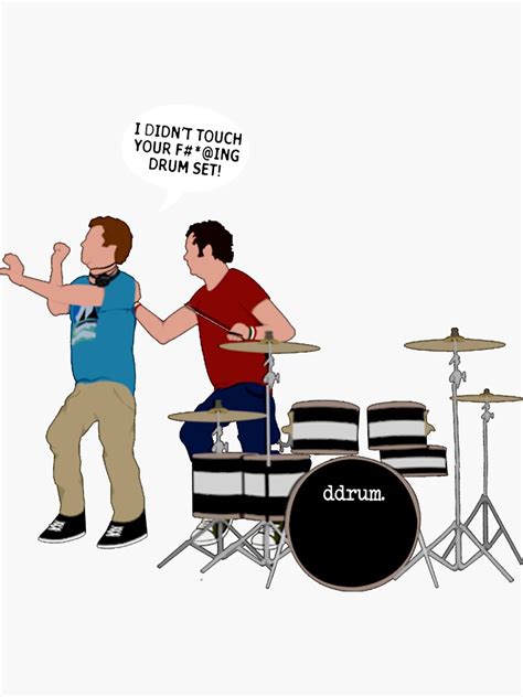 "Step Brothers Drum Set " Sticker for Sale by Anelli800 | Redbubble