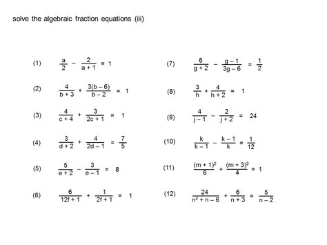 MEDIAN Don Steward mathematics teaching: equations involving algebraic fractions