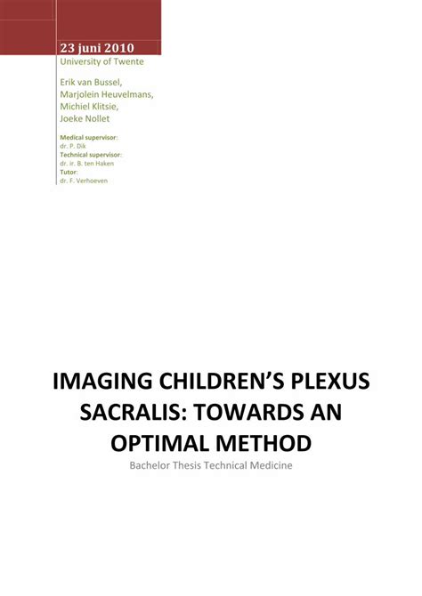 (PDF) Imaging Children’s plexus sacralis: Towards an optimal method€¦ · Imaging the plexus ...