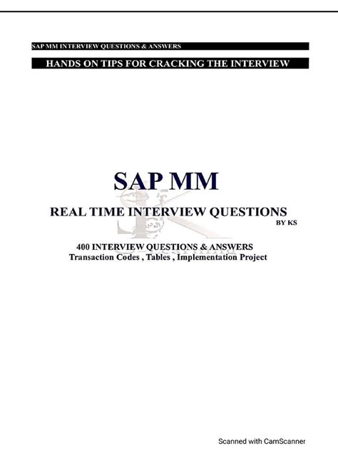 SAP MM Interview | PDF