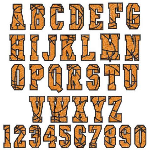 Basketball SVG, Basketball Font, Alphabet, Basketball Letters, Numbers ...