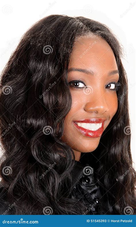 Pretty face of black girl. stock image. Image of beautiful - 51545393