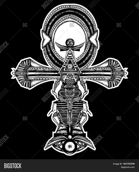 Ankh Tattoo Ancient Vector & Photo (Free Trial) | Bigstock