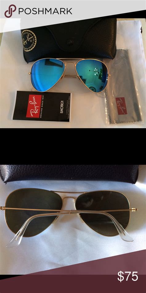 Ray-Ban Blue Mirrored Aviators | Blue mirrored aviators, Mirrored ...