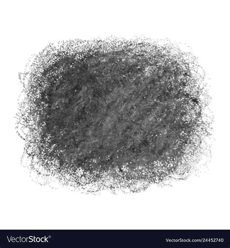 Black crayon scribble texture stain isolated Vector Image