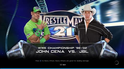 John Cena vs JBL WrestleMania 21. WWE 2K22 - YouTube