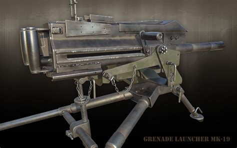 Grenade Launcher MK-19 3D Model $90 - .max .unknown .fbx .obj - Free3D