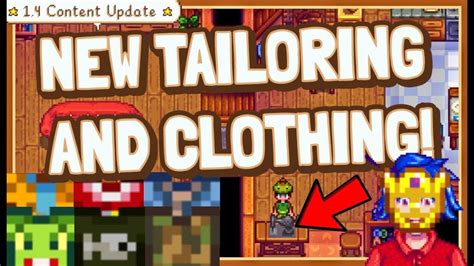 Create Your Own Clothing with NEW Tailoring System! - Stardew Valley 1.4 | Stardew valley ...