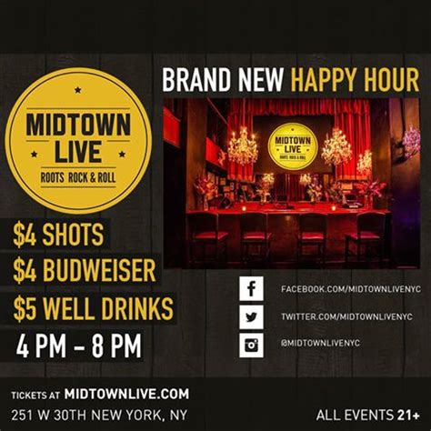 Happy Hour at Midtown Live - MurphGuide: NYC Bar Guide
