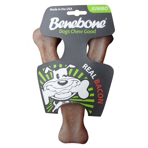 Benebone Jumbo Bacon Flavored Wishbone Dog Chew Toy | NaturalPetWarehouse.com